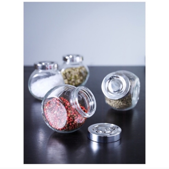 IKEA RAJTAN Spice jar, Glass, Aluminum Color 400.647.02, 1-Pack( 4-Count ),Clear - Picture 11 of 11